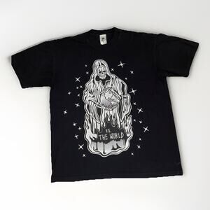 Warren Lotas “VS The World” Graphic T-Shirt Black Large 22x27 Streetwear